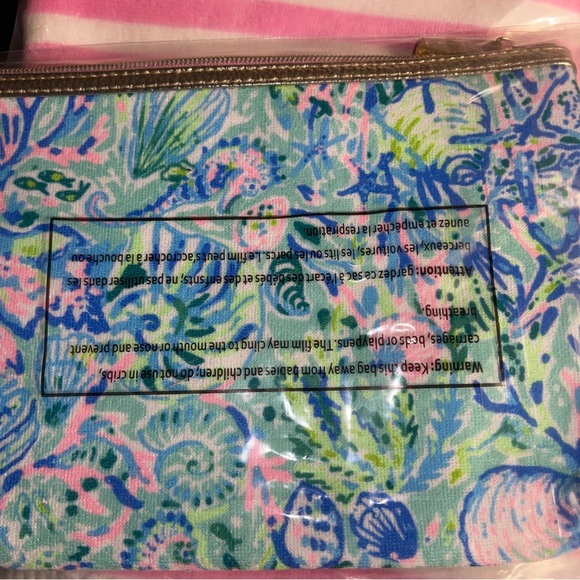 NIP/NWT LILLY PULITZER GWP Pouch Surf Blue Soleil it On Me New Bag - Picture 9 of 16